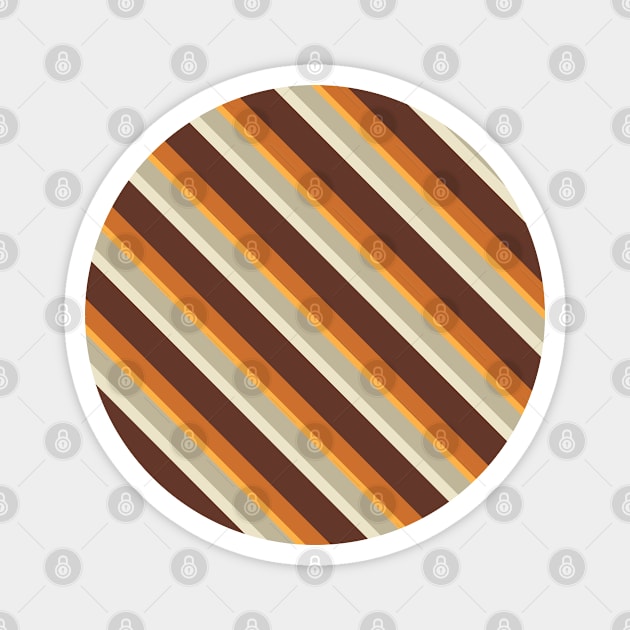 Choco Stripes Pattern 018#001 Magnet by jeeneecraftz